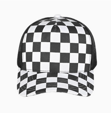Load image into Gallery viewer, C.C Kids Junior Checkered Pattern Mesh Back Trucker Hat
