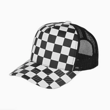 Load image into Gallery viewer, C.C Kids Junior Checkered Pattern Mesh Back Trucker Hat

