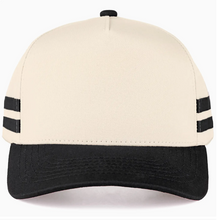Load image into Gallery viewer, C.C Two Bold Stripes Side Two Tone Trucker Cap
