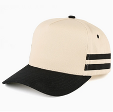 Load image into Gallery viewer, C.C Two Bold Stripes Side Two Tone Trucker Cap
