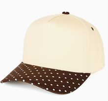 Load image into Gallery viewer, C.C Small Polka Dot Pattern Print Brim Two Tone Trucker Hat (2 colors)
