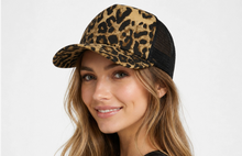 Load image into Gallery viewer, C.C Leopard with Mesh Back Trucker Hat - Padded front!
