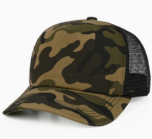 Load image into Gallery viewer, C.C Camouflage with Mesh Back Baseball Cap Trucker - Padded Front!
