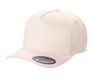 5 Panel Suede Bill Mid Profile Baseball Cap