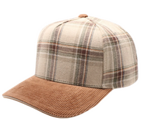 Load image into Gallery viewer, 5 Panel Plaid Sandwich Visor
