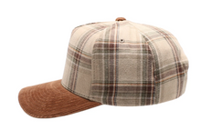 Load image into Gallery viewer, 5 Panel Plaid Sandwich Visor
