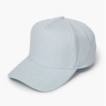 Load image into Gallery viewer, Pinstripe 5 Panel Bball Cap
