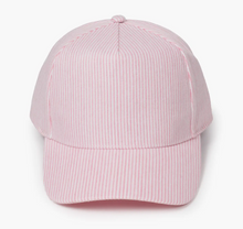 Load image into Gallery viewer, Pinstripe 5 Panel Bball Cap
