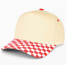 Load image into Gallery viewer, 5 panel CC Canvas Checkered Brim

