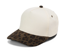 Load image into Gallery viewer, 5 Panel Leopard Suede Brim - Now available in 4 colors!
