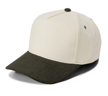 Load image into Gallery viewer, 5 Panel Suede Bill Baseball Cap
