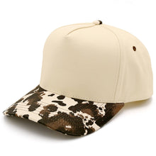Load image into Gallery viewer, C.C Two Tone Canvas Trucker Cap: Cow

