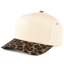 Load image into Gallery viewer, C.C Two Tone Canvas Trucker Cap: Leopard
