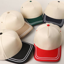 Load image into Gallery viewer, Double Stitched Plain Two Tone Canvas Cotton Trucker Hat
