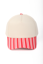 Load image into Gallery viewer, Holiday Christmas Red Stripes Brim
