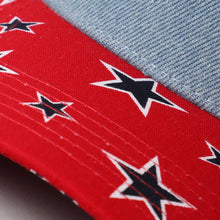 Load image into Gallery viewer, Denim With Star Print Brim Trucker Hat
